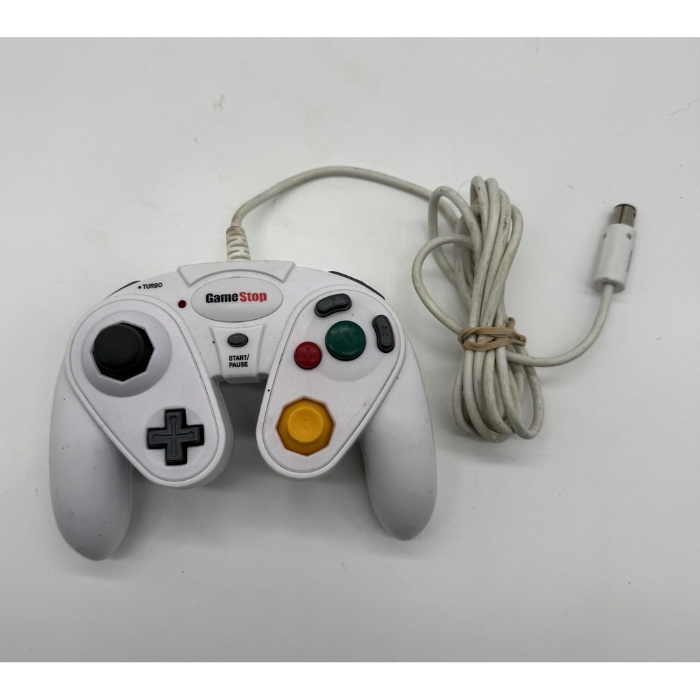 GameStop Nintendo GameCube Wired Controller White Turbo Function BB-070